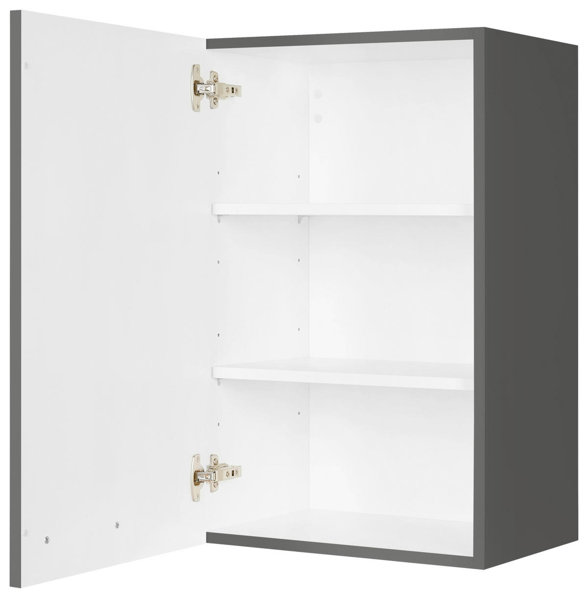 KÜCHENOBERSCHRANK 45/72/35 cm  in Schieferfarben  - Schieferfarben/Edelstahlfarben, MODERN, Holzwerkstoff (45/72/35cm) - Nobilia
