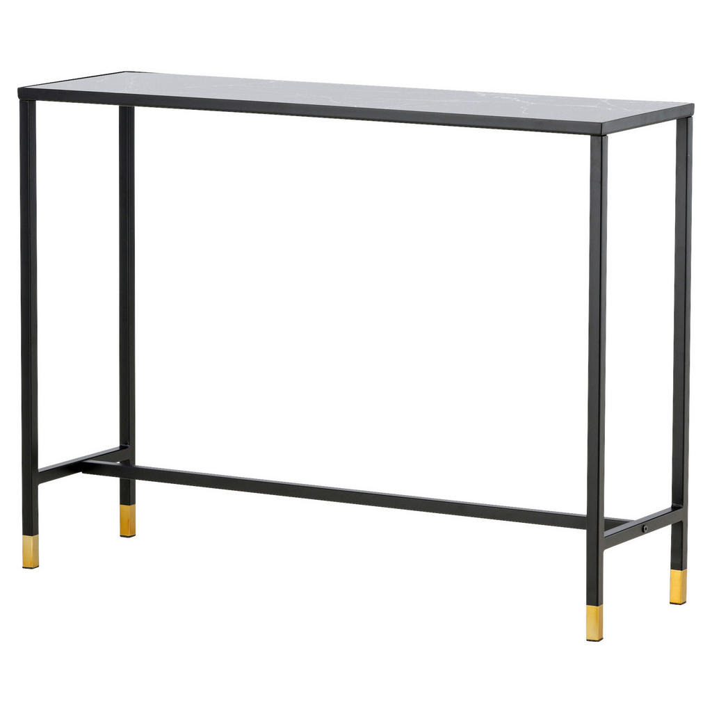 Thumbnail - Livetastic Beistelltisch, Schwarz, Messing, Metall, Glas, rechteckig, eckig, 30x75x100 cm, Wohnzimmer, Wohnzimmertische,...