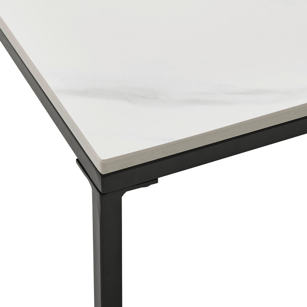 SADA KONFERENČNÍCH STOLKŮ, bílá, černá, kov, keramika, 75/65/27/22/75/65 cm - bílá/černá, Design, kov/keramika (75/65/27/22/75/65cm) - Livetastic