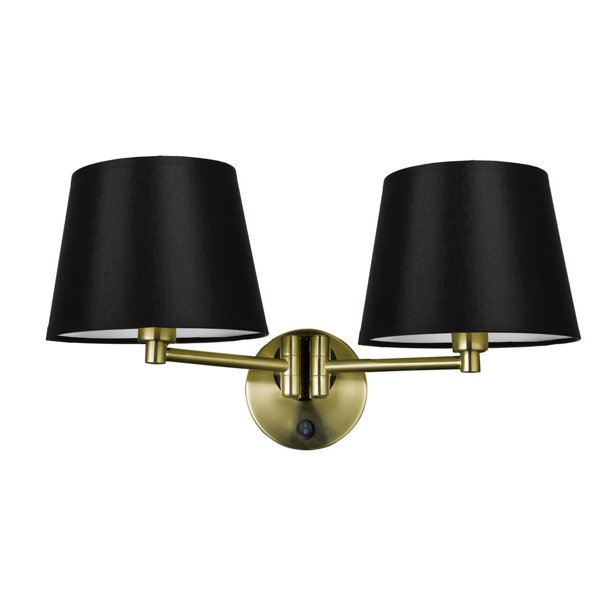 WANDLEUCHTE Ibis 48/25/25 cm   - Schwarz/Bronzefarben, KONVENTIONELL, Kunststoff/Metall (48/25/25cm)