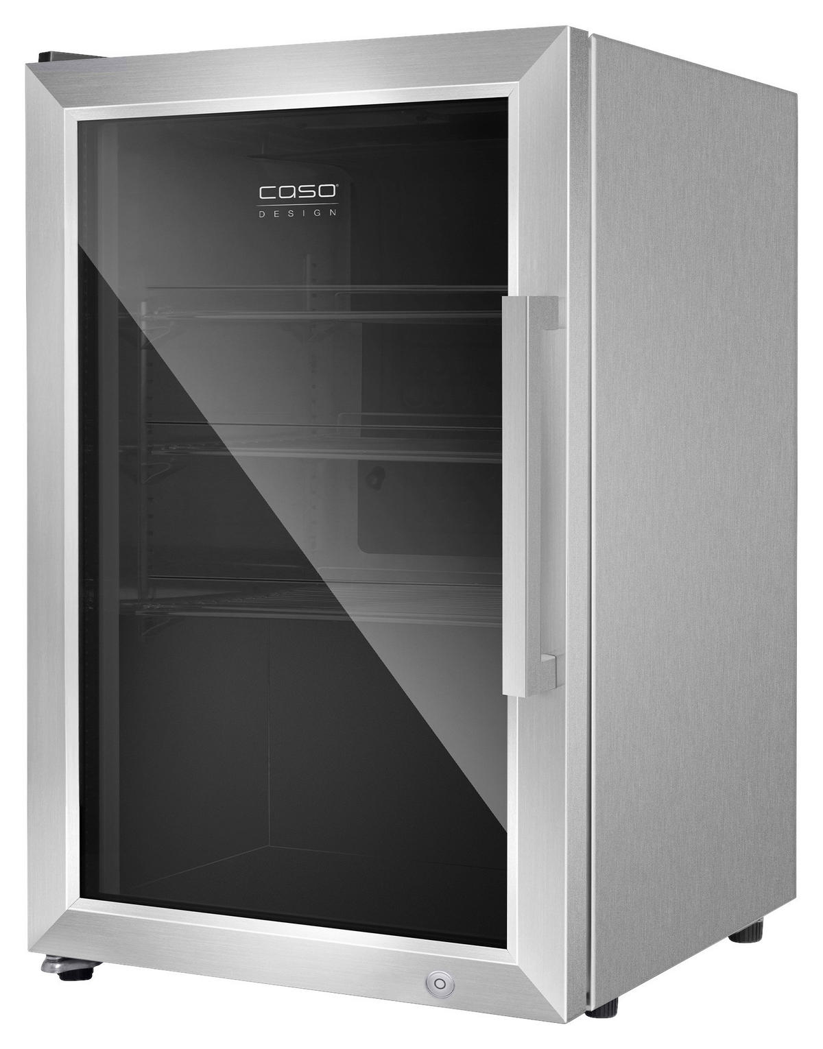 GETRÄNKEKÜHLSCHRANK 43/67,5/55,5 cm  - Edelstahlfarben, Basics, Glas/Metall (43/67,5/55,5cm) - CASO Design
