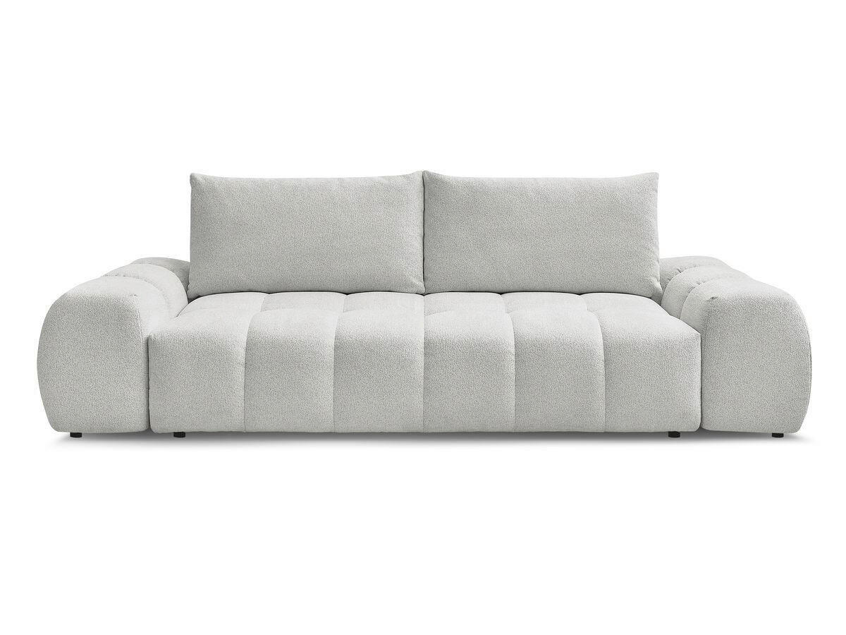 3-SITZER-SOFA EVEREST Flachgewebe Hellgrau  - Hellgrau/Schwarz, MODERN, Kunststoff/Textil (278/90/115cm)