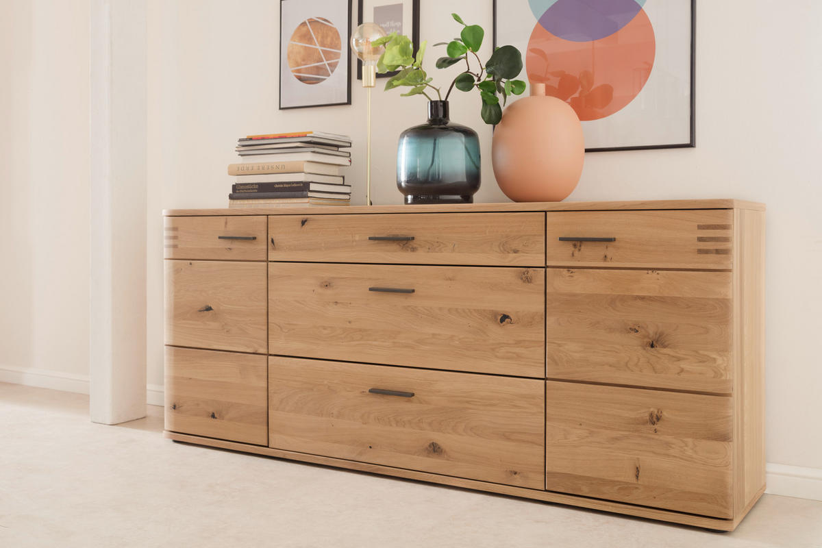 SIDEBOARD 180/78/44 cm  - Eiche Bianco/Eichefarben, Design, Holz/Holzwerkstoff (180/78/44cm) - Livetastic