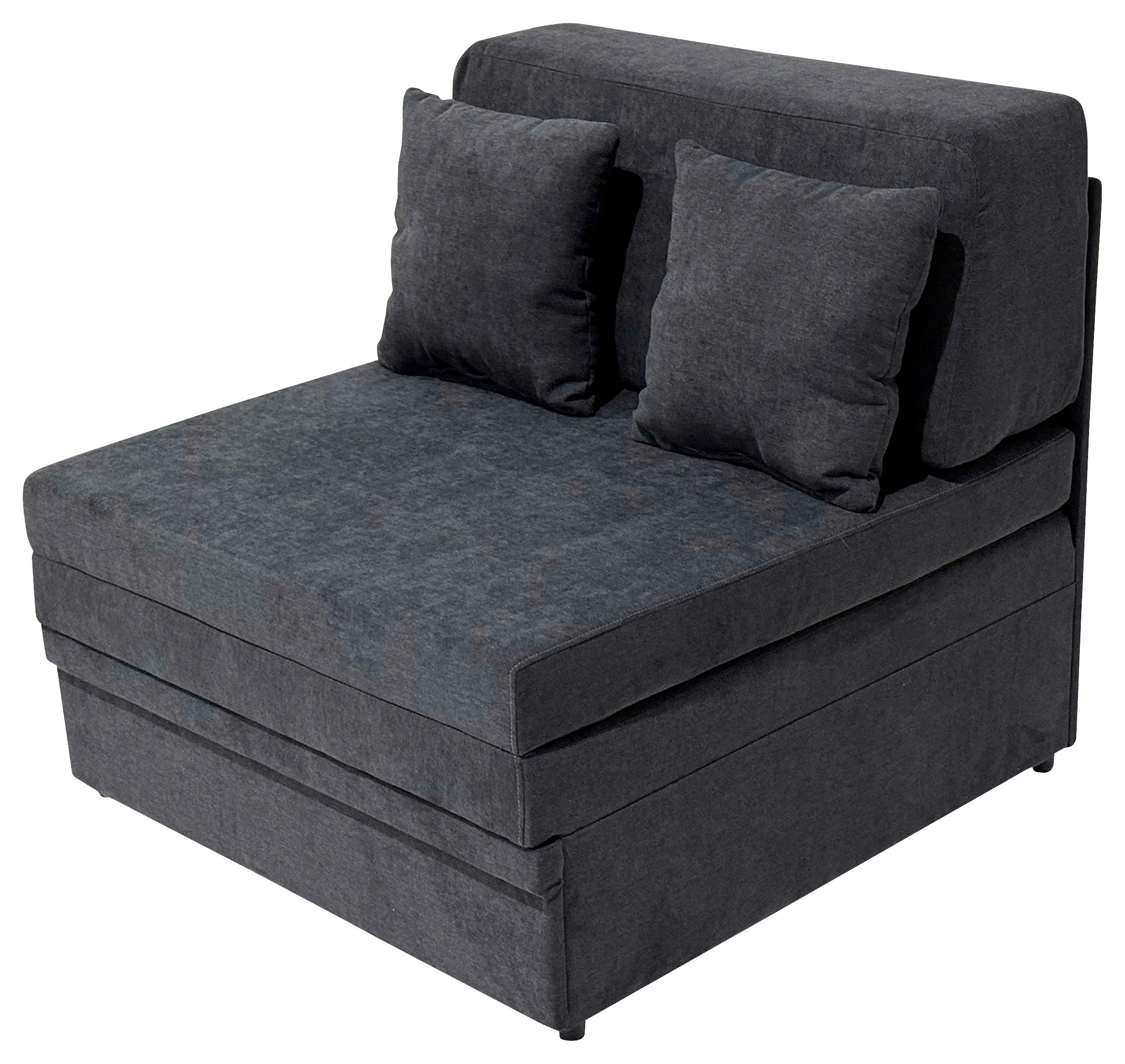 FOTELJ S FUNKCIJO LEŽIŠČA,  siva tekstil - siva, Moderno, tekstil (90/100/90cm) - Carryhome