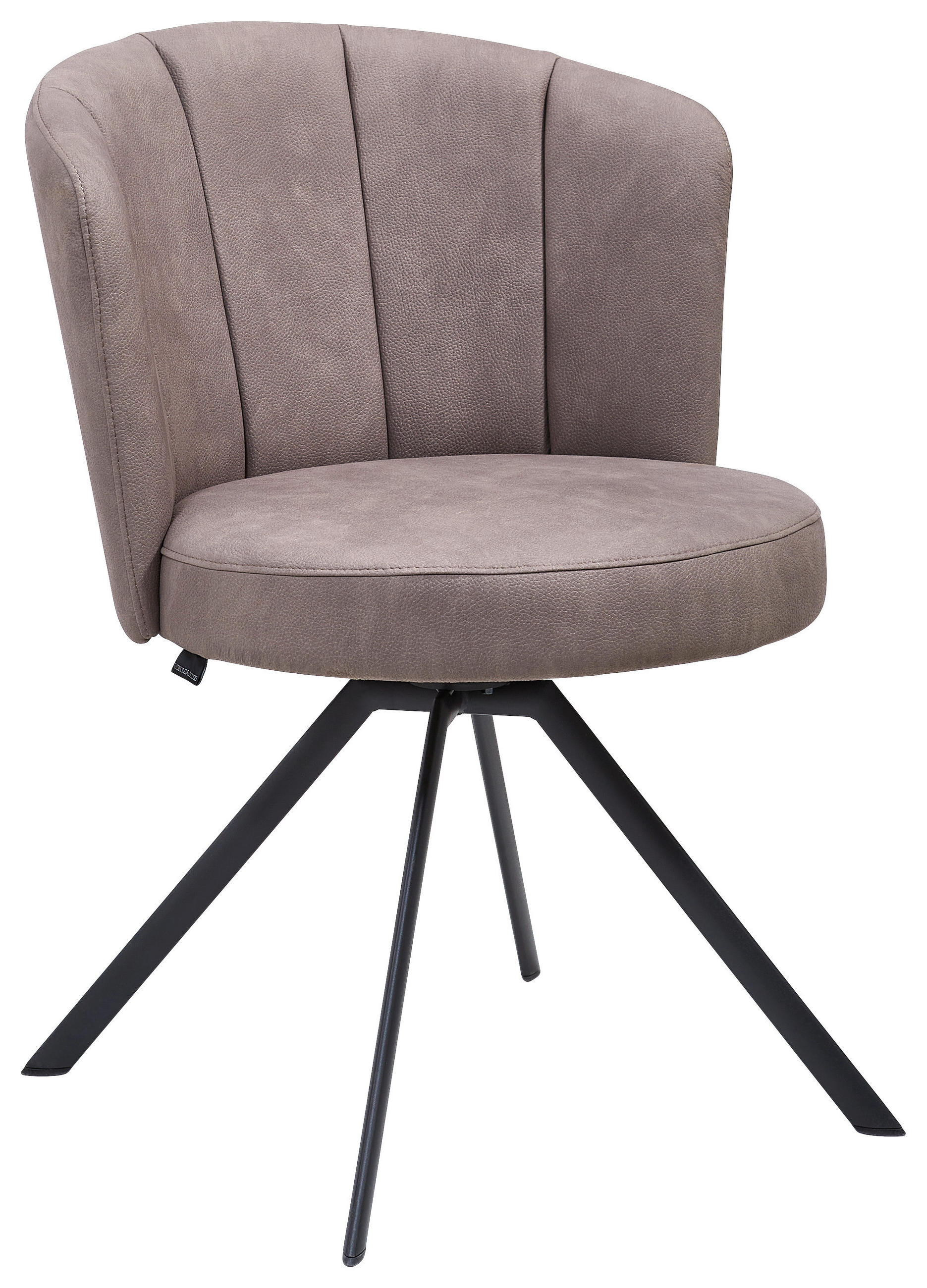STUHL  in Stahl Mikrofaser Metall, Textil  - Anthrazit/Grau, Design, Textil/Metall (62/83/64cm) - Venjakob