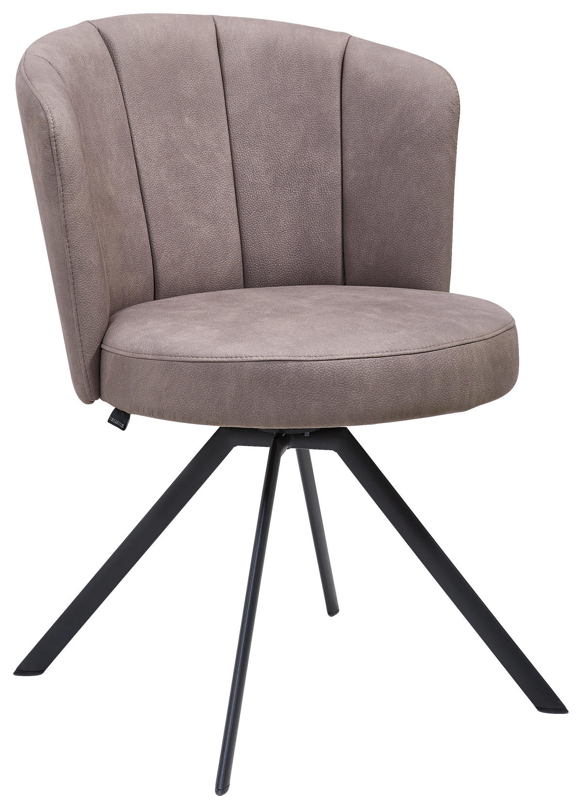 STUHL  in Stahl Mikrofaser Metall, Textil  - Anthrazit/Grau, Design, Textil/Metall (62/83/64cm) - Venjakob