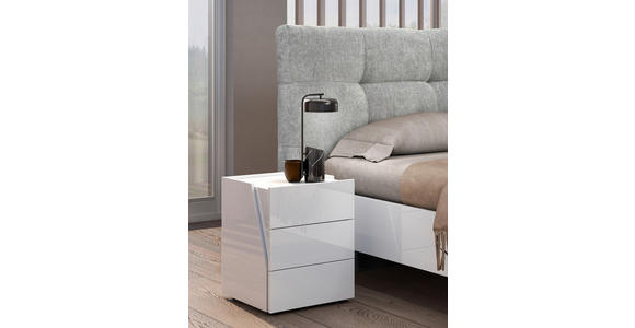 NACHTSCHRANK 48,3/59,5/44,3 cm - Schwarz/Weiß, Design, Holzwerkstoff/Kunststoff (48,3/59,5/44,3cm) - Novel