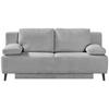 SCHLAFSOFA in Cord Hellgrau  - Hellgrau/Schwarz, Design, Textil/Metall (197/92/88cm) - Novel