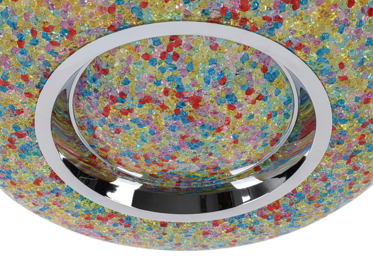 LED-TAKLAMPA 24 W 38/8 cm  - vit/kromfärg, Trend, metall/plast (38/8cm) - Novel