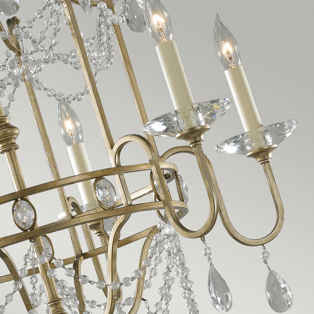 KRONLEUCHTER 66.7/85 cm    - Silberfarben, Basics, Glas/Metall (66.7/85cm) - Elstead Lighting