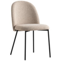 STUHL  in Edelstahl Struktur Metall, Textil  - Graubraun/Schwarz, Design, Textil/Metall (46/81/57cm) - Connubia 