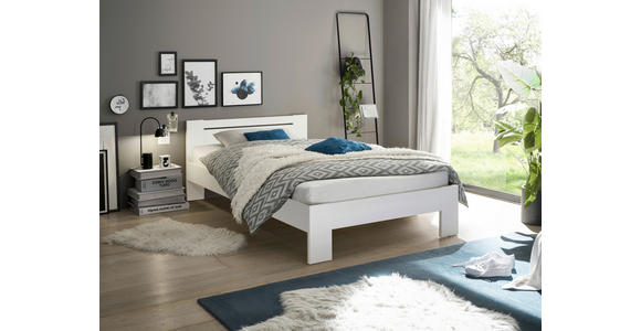 BETT 120/200 cm  in Weiß  - Weiß, KONVENTIONELL, Holzwerkstoff (120/200cm) - Carryhome