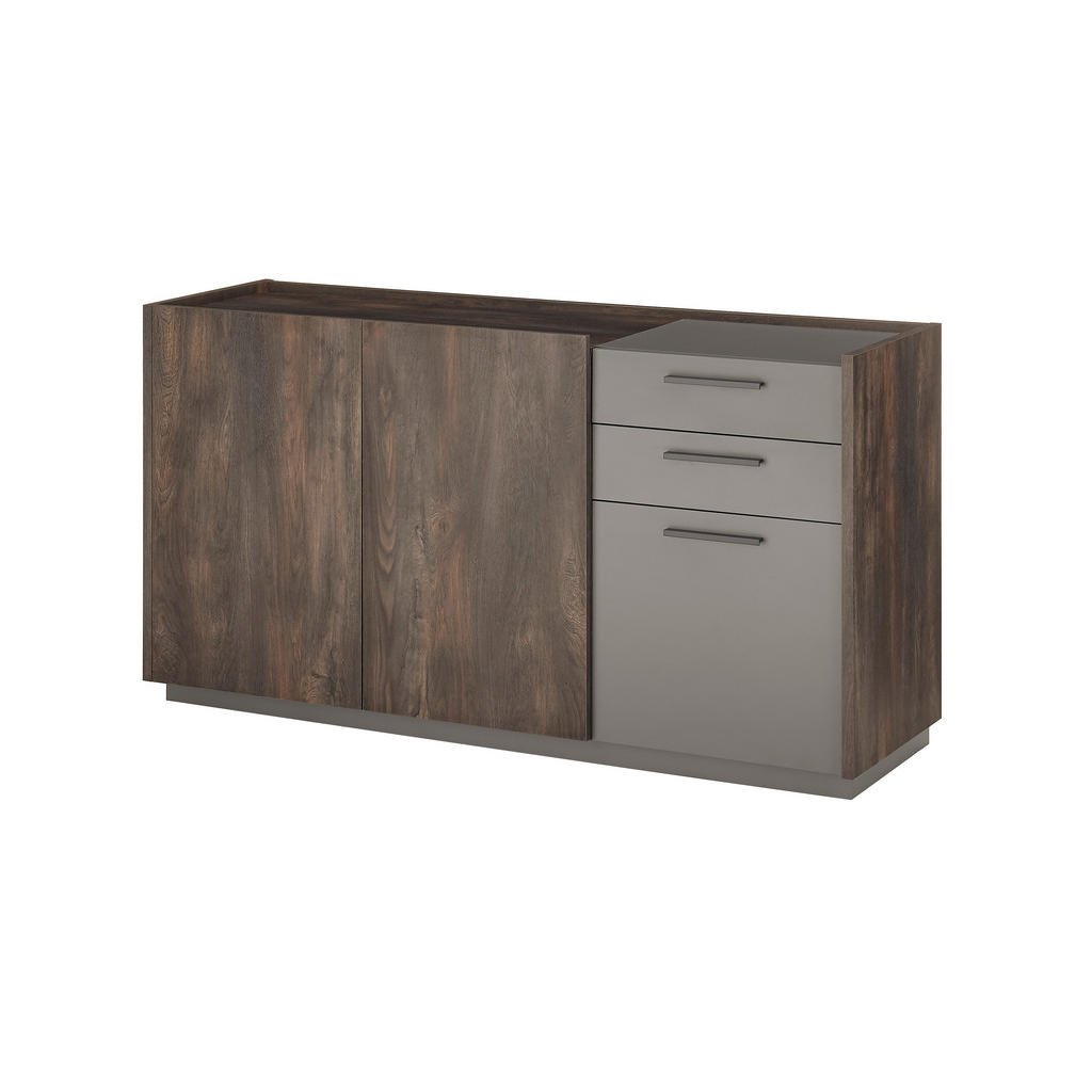 Thumbnail - Mid.you Sideboard, Anthrazit, Eiche, Metall, 2 Fächer, 2 Schubladen, 152x80x45 cm, Typenauswahl, stehend, Schlafzimmer, ...