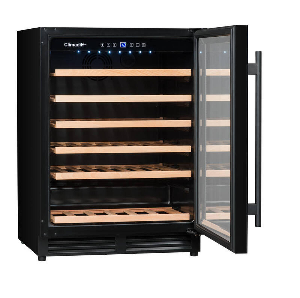 WEINKÜHLSCHRANK CBU51S2B  - Basics, Glas/Holz (59,5/82,0/57,5cm)