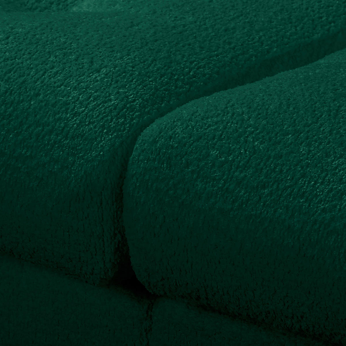 BIGSOFA Teddystoff Grün  - Schwarz/Grün, Design, Kunststoff/Textil (284/94/148cm) - Livetastic