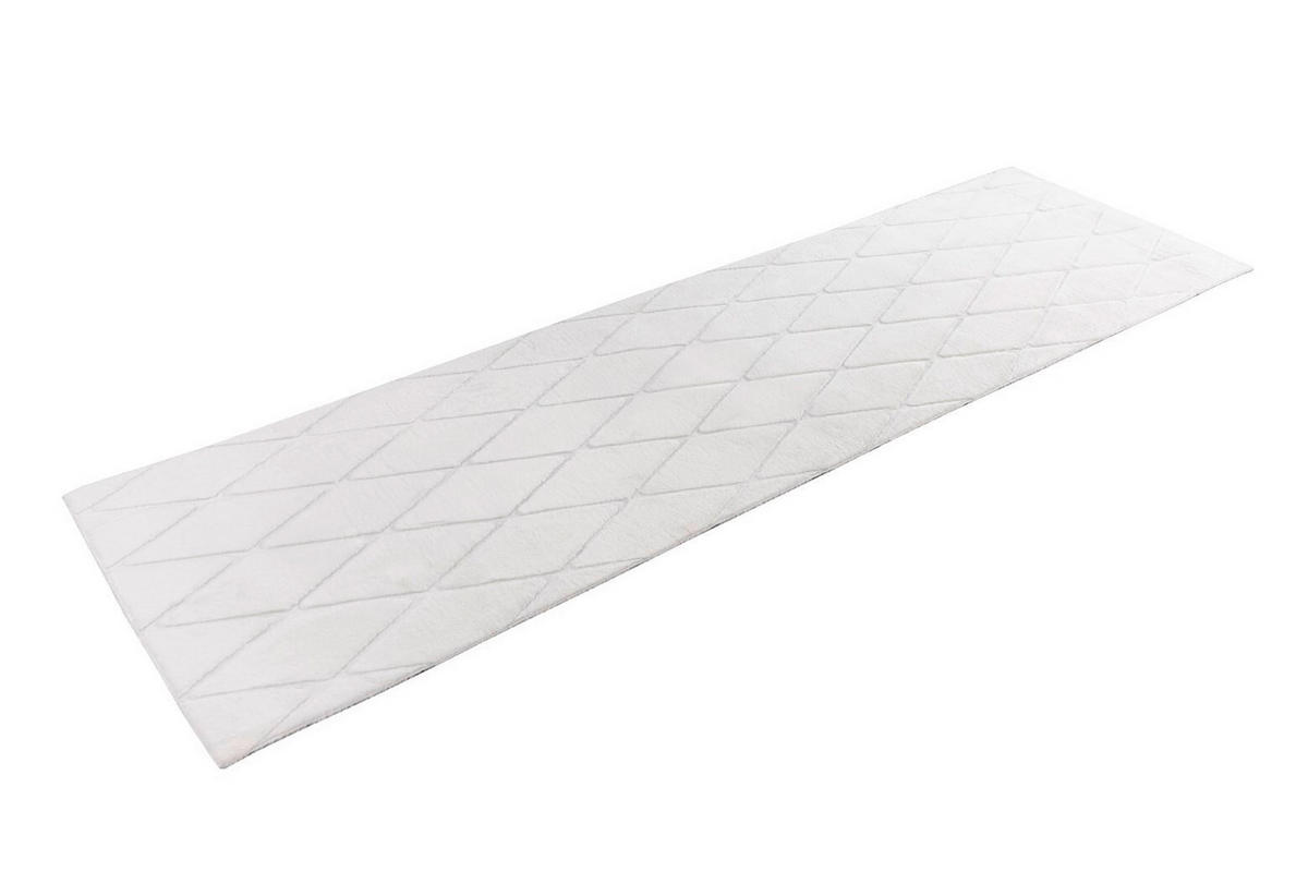 LÄUFER 80/250 cm Vivica 225 Weiß  - Weiß, KONVENTIONELL, Textil (80/250cm)