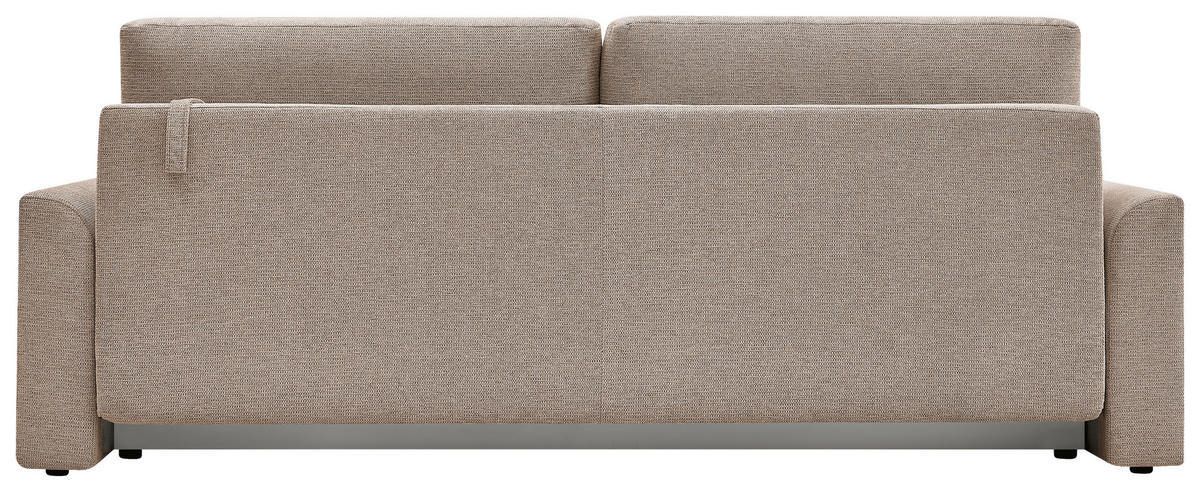 SCHLAFSOFA KIMMY Struktur Braun  inkl. Zierkissen, Rückenkissen, Bettkasten  - Schwarz/Braun, Design, Kunststoff/Textil (234/90/103cm) - P & B
