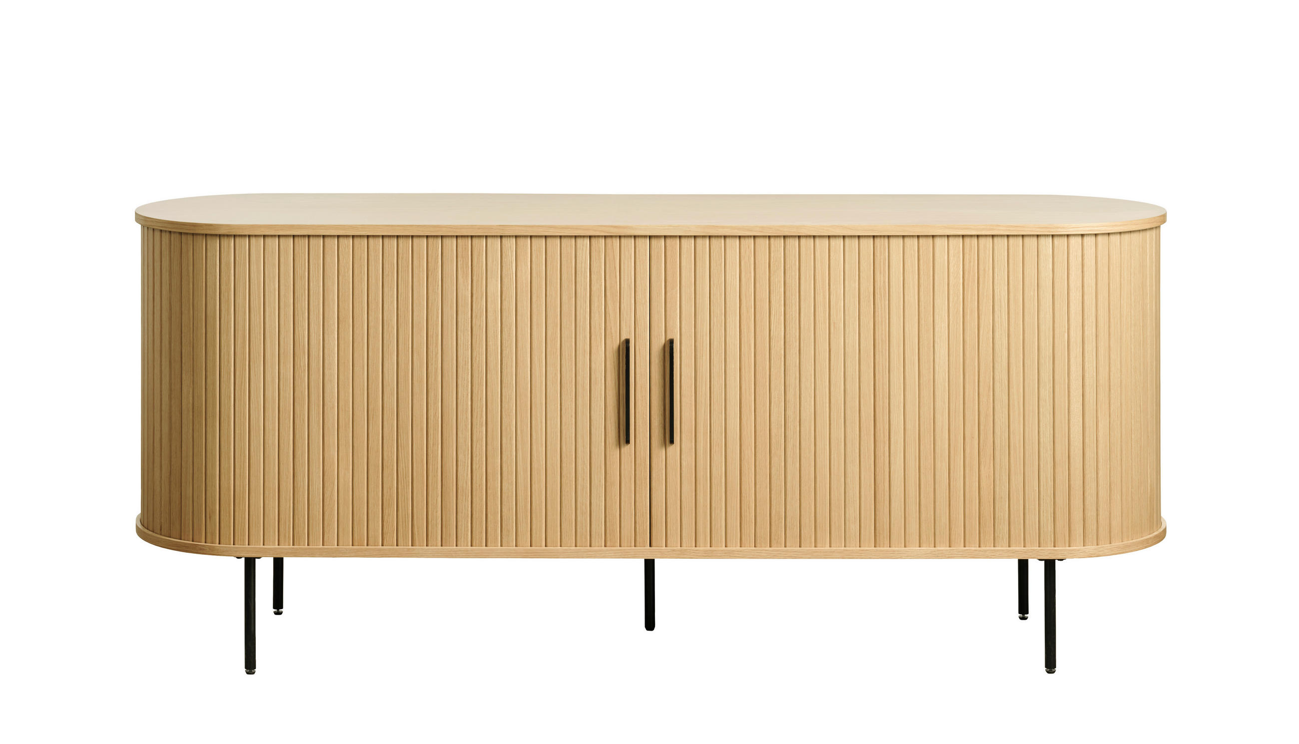 SIDEBOARD Eichefarben  180/76/45 cm  - Eichefarben/Schwarz, Trend, Holz/Holzwerkstoff (180/76/45cm) - Xora