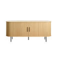 SIDEBOARD Eichefarben  180/76/45 cm  - Eichefarben/Schwarz, Trend, Holz/Holzwerkstoff (180/76/45cm) - Xora