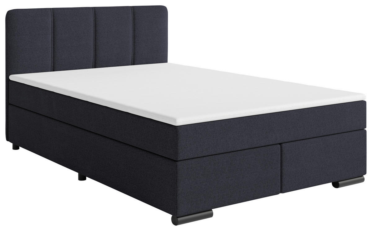 BOXSPRINGBETT 120/200 cm  in Anthrazit  - Anthrazit/Schwarz, MODERN, Karton/Holz (120/200cm) - MID.YOU