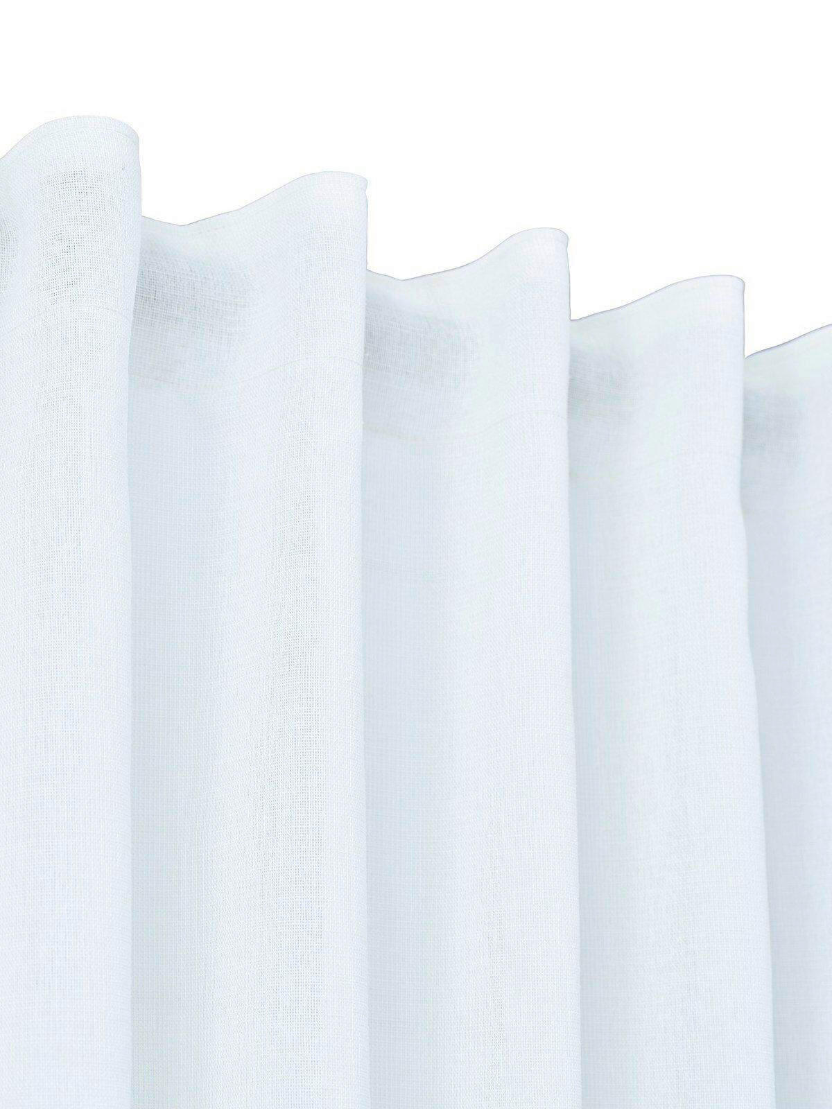 FERTIGVORHANG transparent  - Weiß, Basics, Textil (140/350cm)