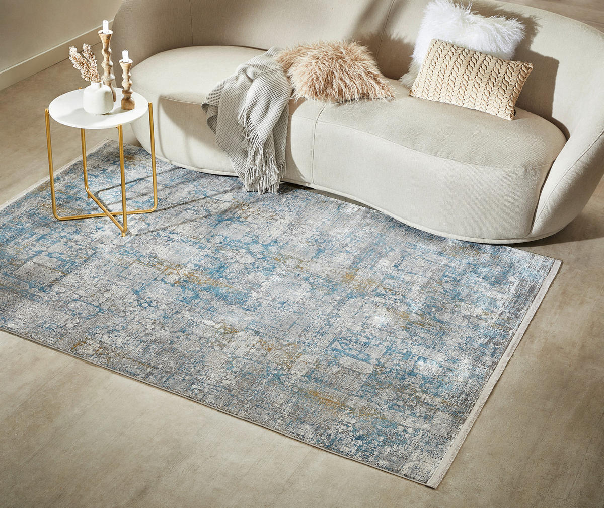 WEBTEPPICH 240/340 cm Sinfonia Blau, Grau  - Blau/Grau, Design, Textil (240/340cm) - Musterring