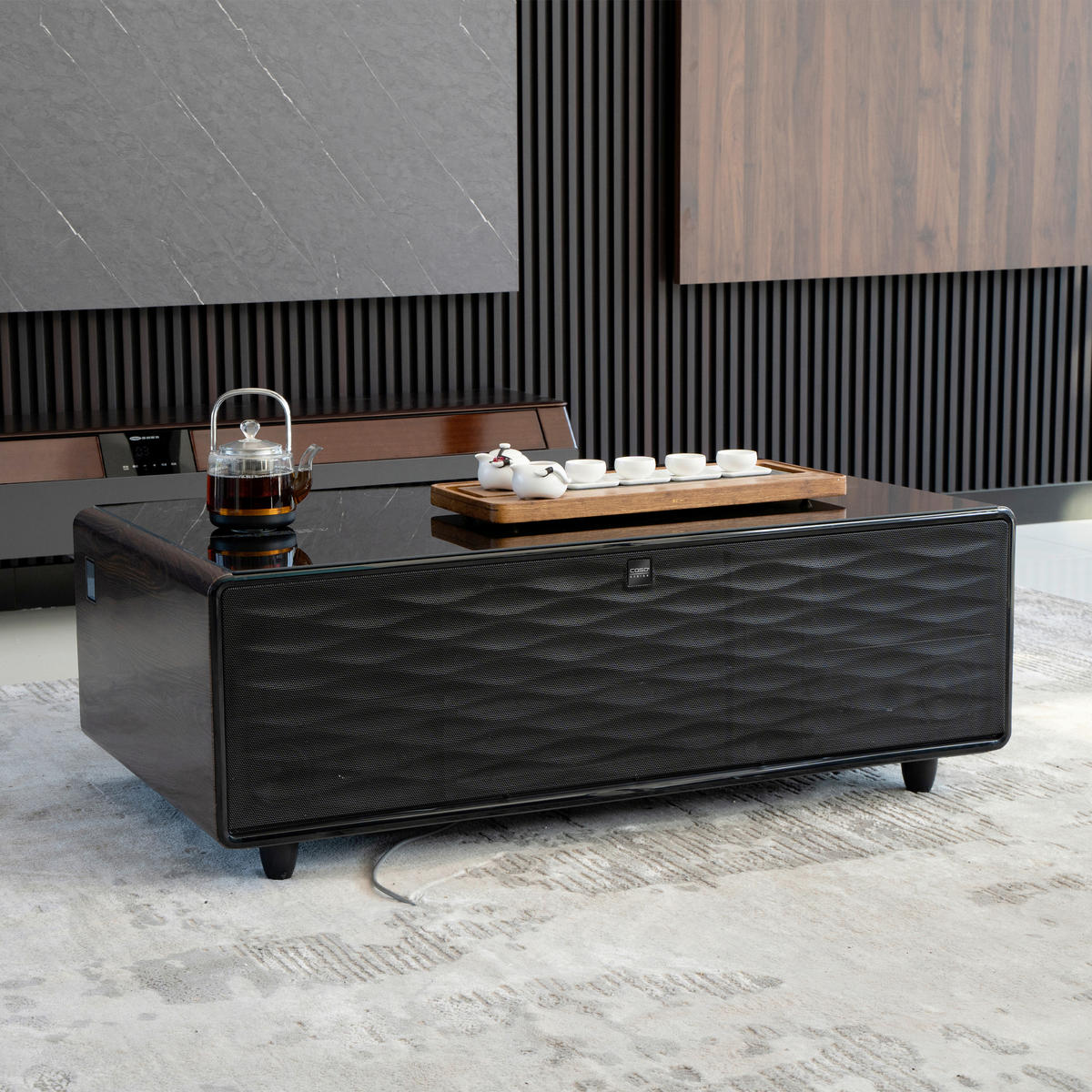 GETRÄNKEKÜHLSCHRANK 130,5/46/70 cm  - Braun, Basics, Glas/Kunststoff (130,5/46/70cm) - CASO Design