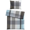 POSTEĽNÁ BIELIZEŇ, satén, modrá, sivá, 140/200 cm - modrá/sivá, Konventionell, textil (140/200cm) - Boxxx