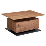 COUCHTISCH in Holz 105/75/47-62 cm  - Eichefarben/Anthrazit, Design, Leder/Holz (105/75/47-62cm) - Valnatura