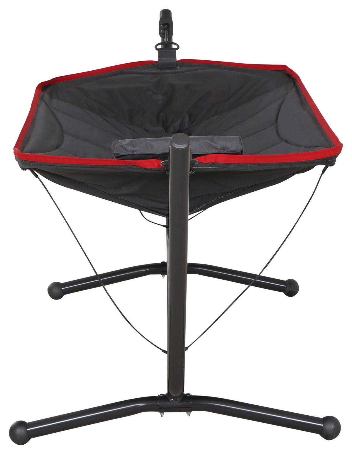 HÄNGEMATTE  - Dunkelgrau/Rot, KONVENTIONELL, Textil/Metall (105/104/305cm) - Siena Garden