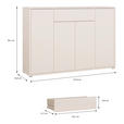 SCHUHSCHRANK  in 143,9/99,1/34,9 cm  - Sandfarben/Grau, MODERN, Holzwerkstoff/Kunststoff (143,9/99,1/34,9cm) - Carryhome