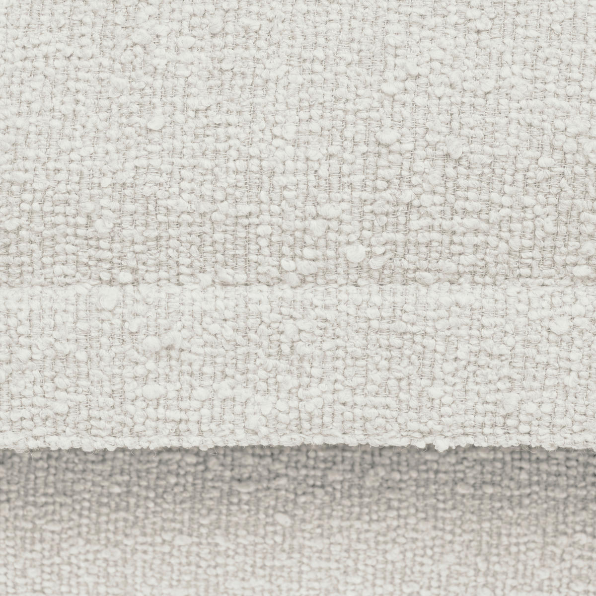 ECKSOFA in Flachgewebe, Bouclé Weiss  - Weiss/Schwarz, Trend, Textil/Metall (295/165cm) - Livetastic