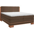 BOXSPRINGBETT 140/200 cm  in Braun, Buchefarben  - Buchefarben/Braun, Natur, Holz/Textil (140/200cm) - Linea Natura