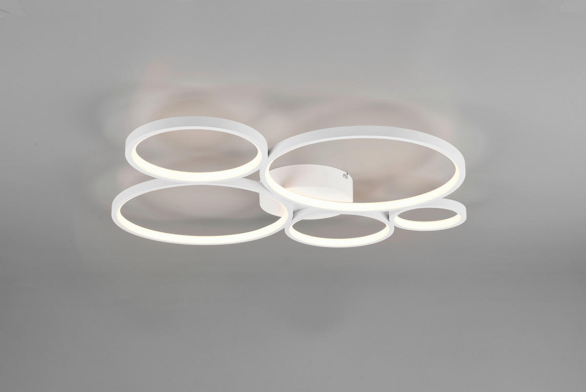 LED-DECKENLEUCHTE     - Weiss, Design, Metall (59/5,5/53cm) - Trio Leuchten