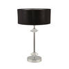 TISCHLEUCHTE 46/28 cm   - Chromfarben/Schwarz, Design, Leder/Kunststoff (46/28cm)