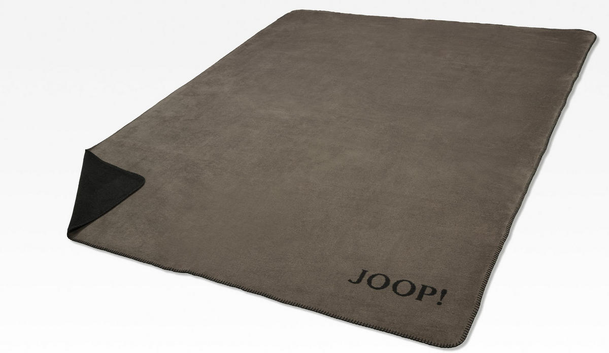 DOMÁCÍ DEKA, bavlna, 150/200 cm - antracitová/šedohnědá, Basics, textil (150/200cm) - Joop!