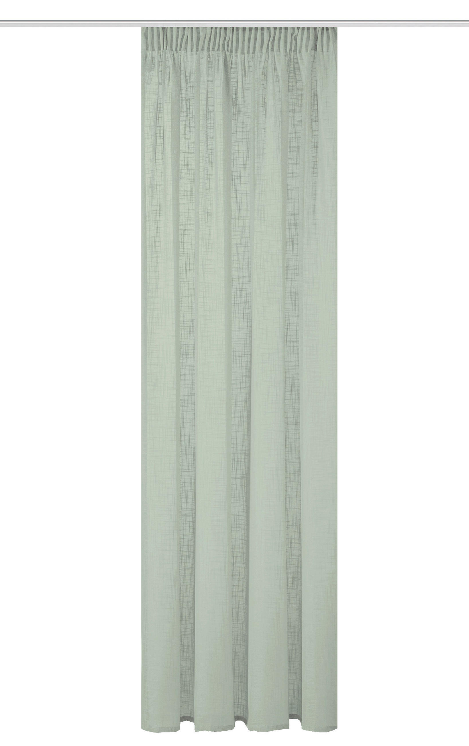 FERTIGVORHANG  halbtransparent   140/160 cm  - Salbeigrün, Basics, Textil (140/160cm)