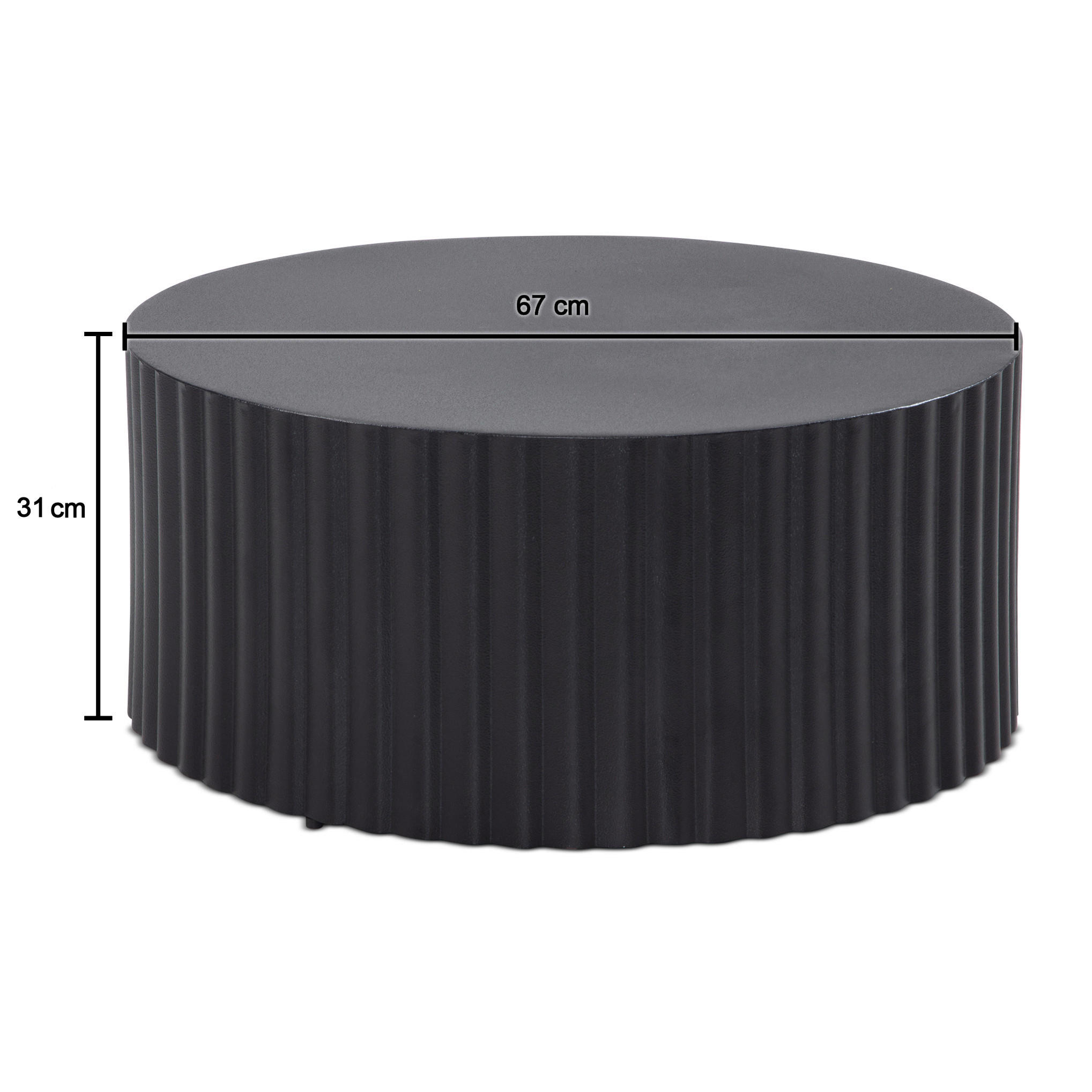 COUCHTISCH in Metall - Schwarz, Design, Metall (67/31cm) - MID.YOU