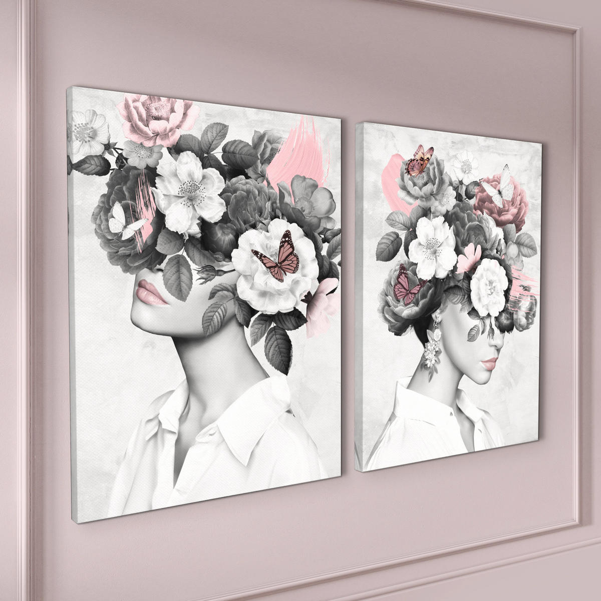 BILDERSET - Multicolor, Basics, Holz/Textil (2x32/42cm)