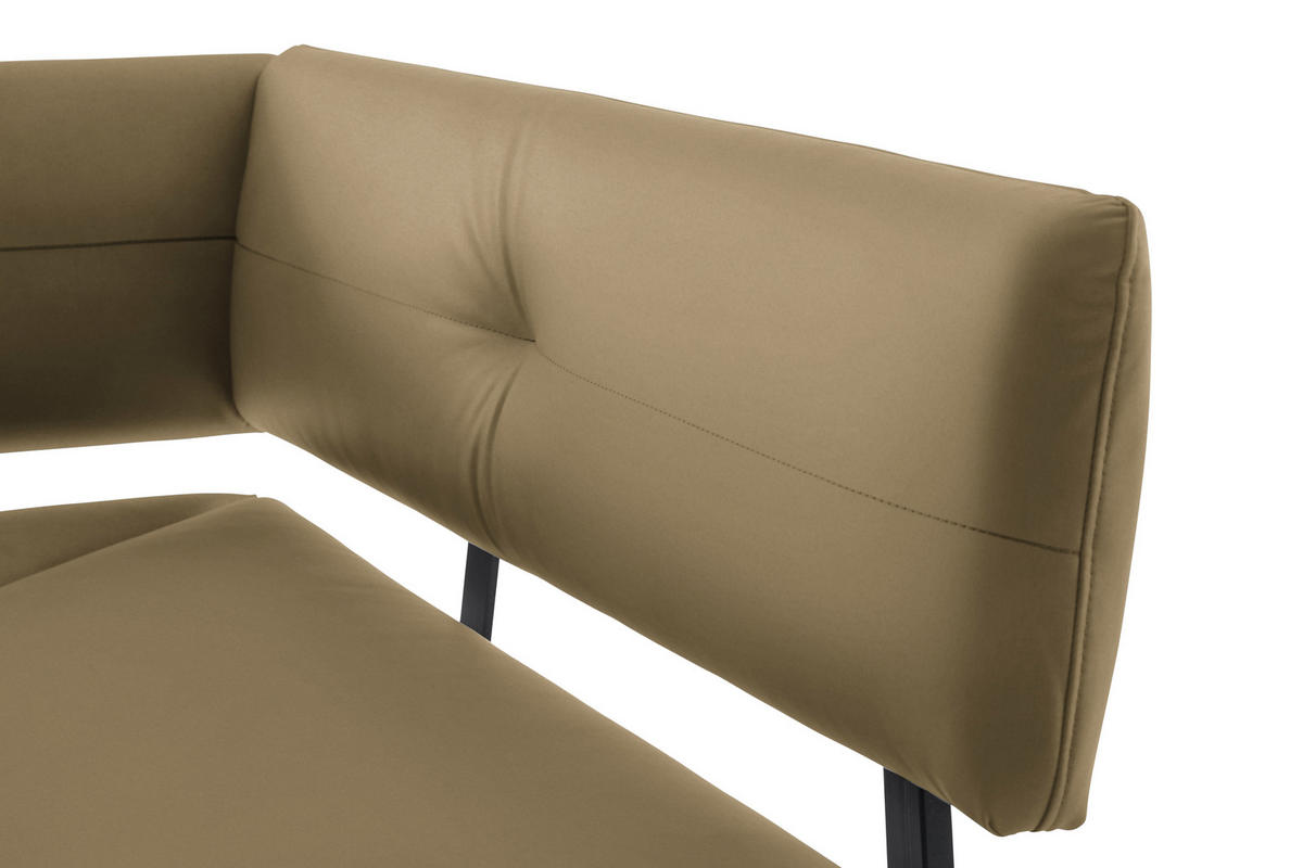 ECKBANK 180/140 cm  in Schwarz, Olivgrün  - Schwarz/Olivgrün, MODERN, Textil/Metall (180/140cm) - Cantus