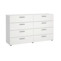 KOMMODE  in 140/81,7/40 cm  - Silberfarben/Weiß, Design, Holzwerkstoff/Metall (140/81,7/40cm) - Livetastic