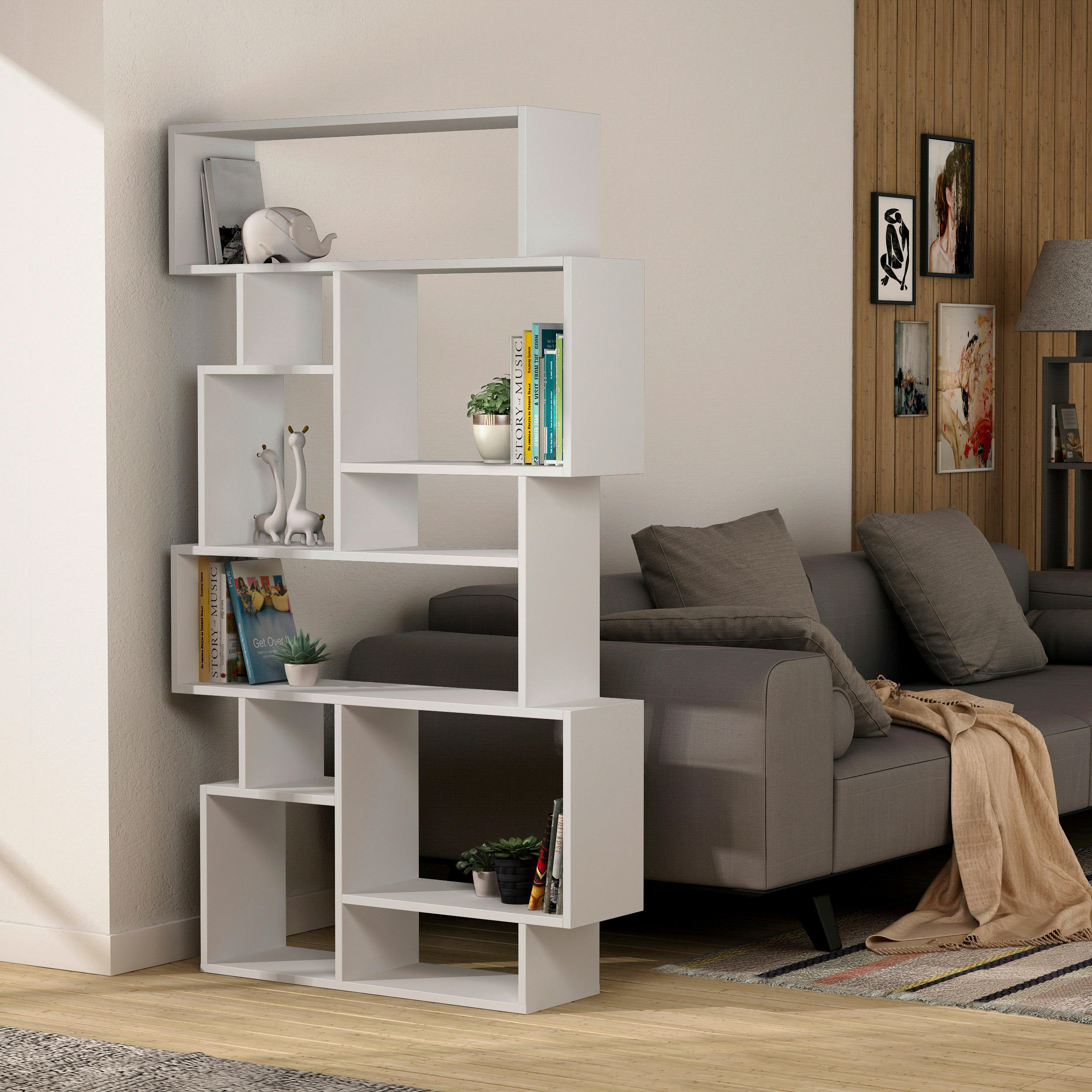 BOKHYLLA i 96/169/26 cm vit  - vit, Design, trämaterial (96/169/26cm) - Livetastic
