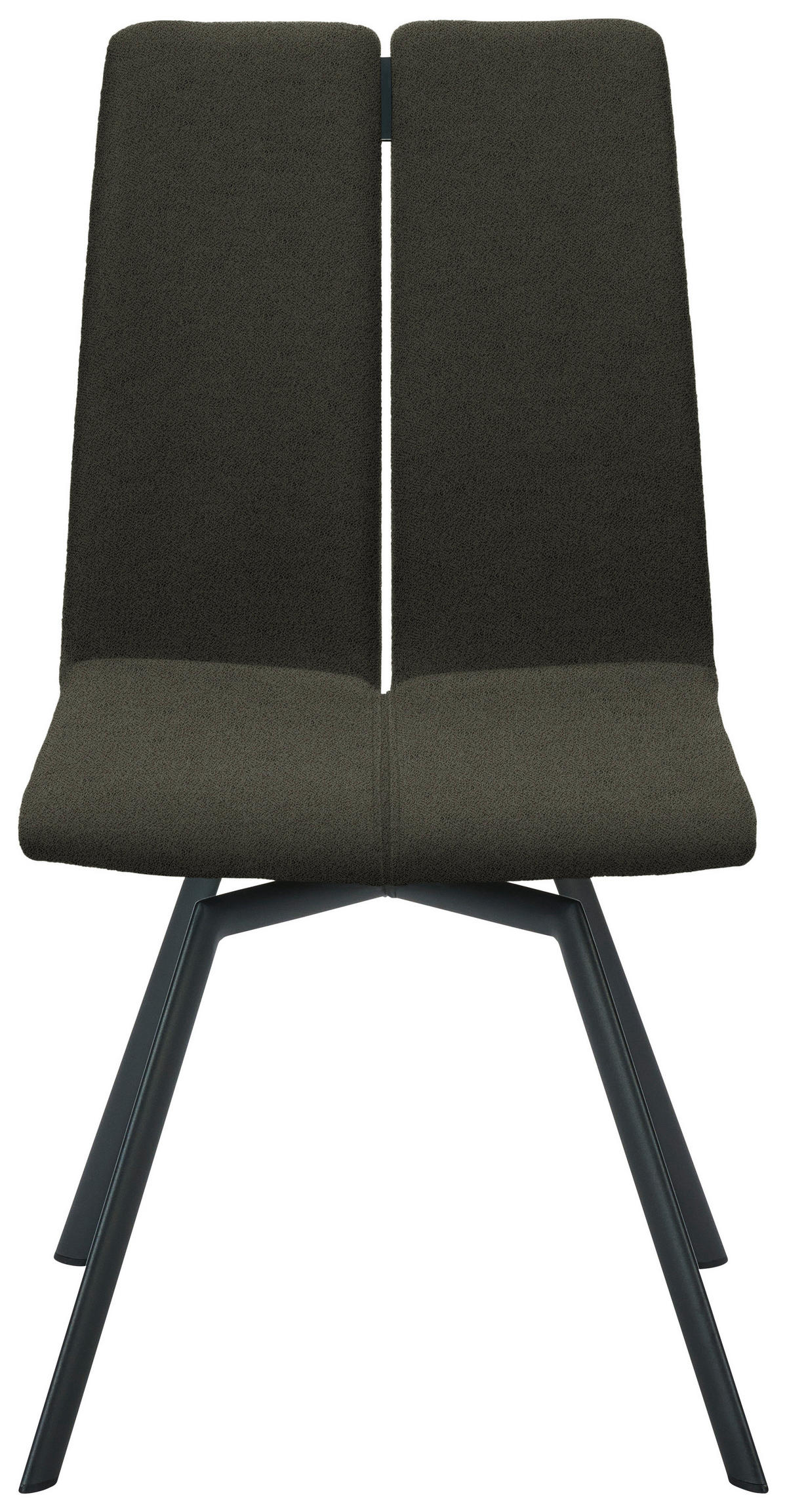 STUHL  Lederauswahl, Stoffauswahl, Typenauswahl Struktur  - Anthrazit/Graubraun, Design, Textil/Metall (50/92/64cm) - Venjakob