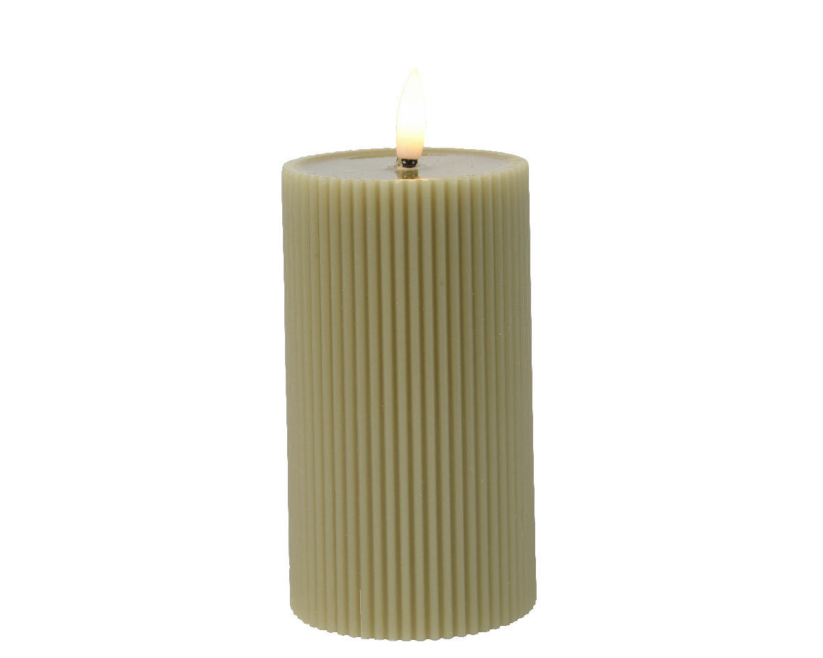 LED-LJUS 7/15 cm  - grön, Basics, plast/naturmaterial (7/15cm) - Ambia Home