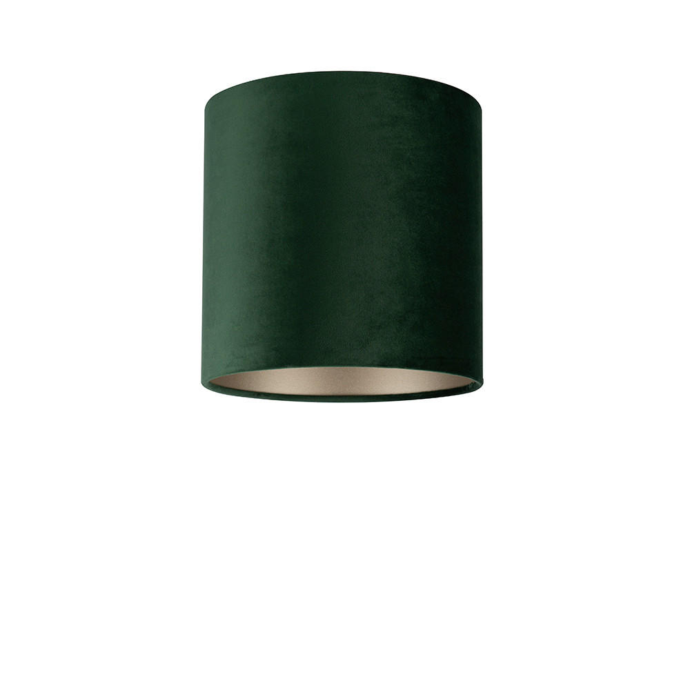 LEUCHTENSCHIRM Velour 25/23 cm   - Grün, Basics, Textil/Metall (25/23cm)