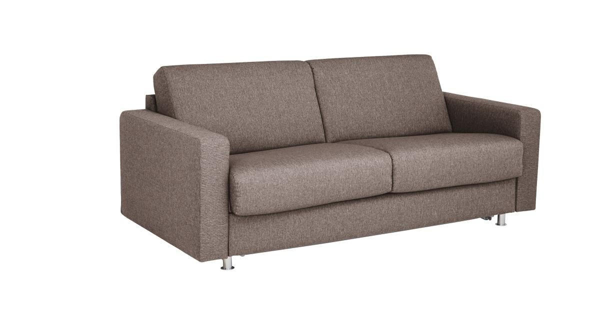 SCHLAFSOFA Flachgewebe Grau  - Chromfarben/Grau, KONVENTIONELL, Textil/Metall (195/84/100cm) - Bali