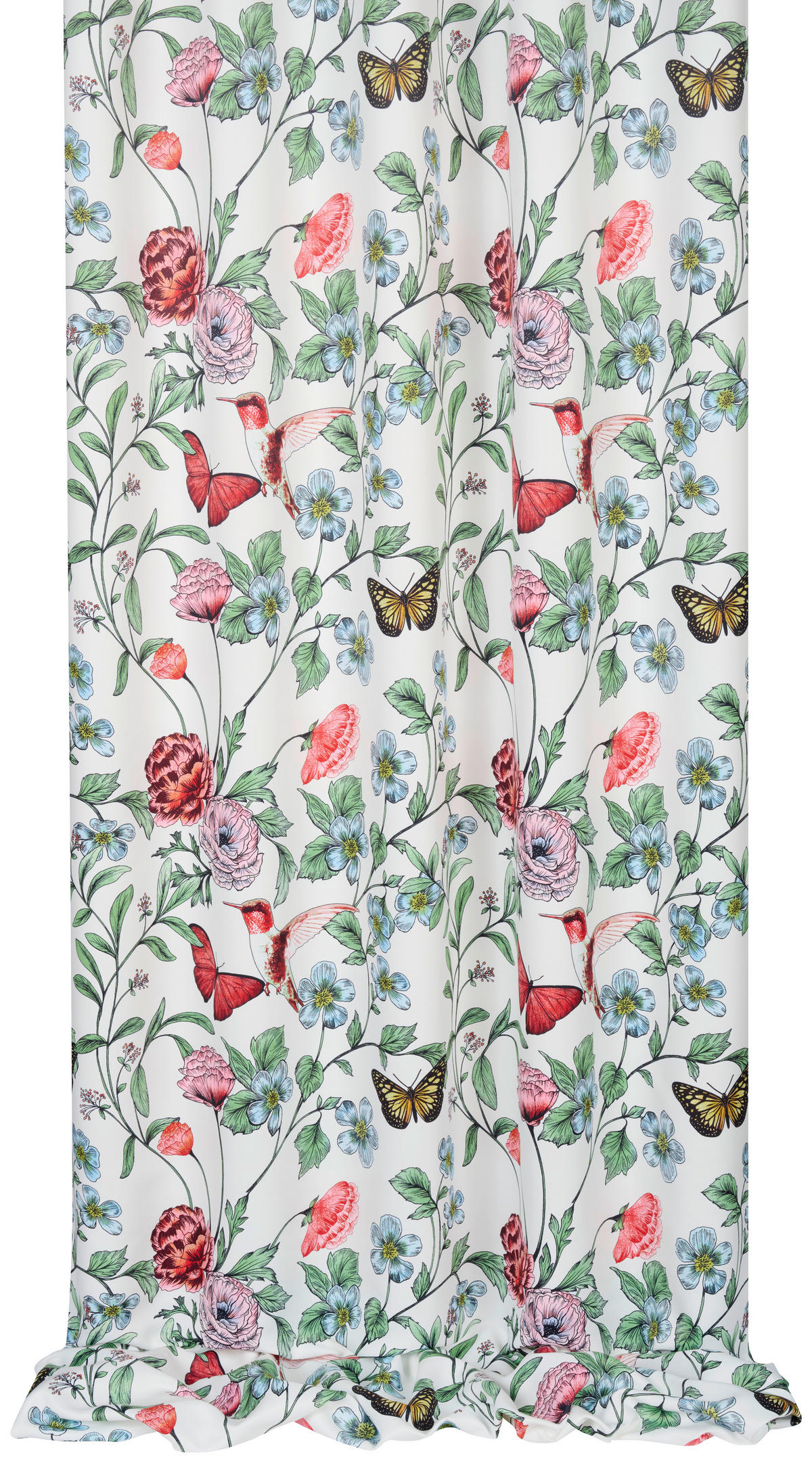 DEKOSTOFF per lfm blickdicht  - Hellrosa/Grün, KONVENTIONELL, Textil (145cm) - Esposa