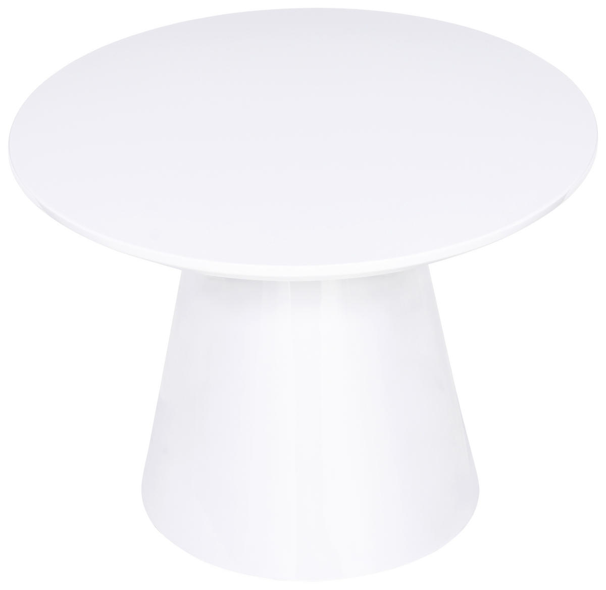 COUCHTISCH 110/60/40 cm oval Weiß Hochglanz  - Weiß Hochglanz, Basics, Holzwerkstoff (110/60/40cm) - MID.YOU