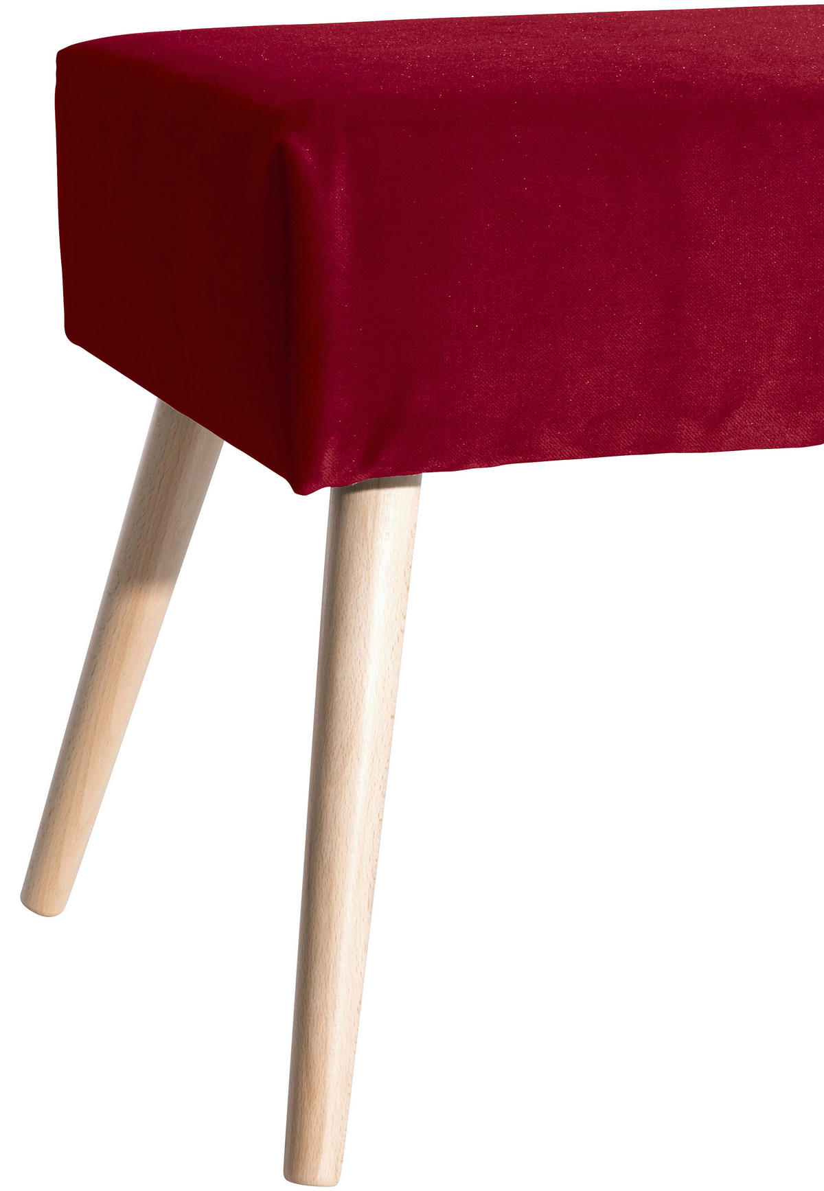 SITZBANK in Textil Rot  - Buchefarben/Rot, Design, Holz/Textil (114/48/40cm) - Max Winzer