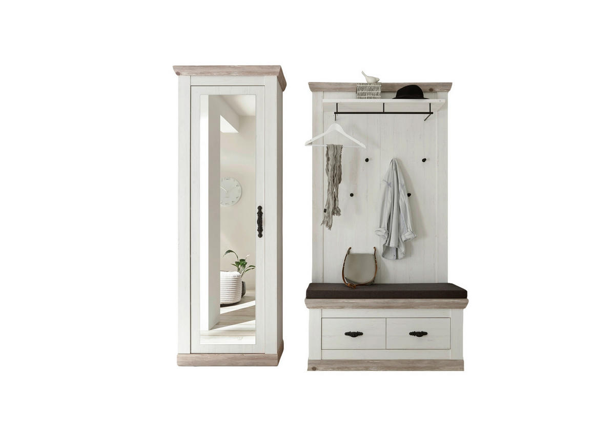 GARDEROBE 3-teilig  in 190/201/45 cm  - Hellbraun/Pinienfarben, Design, Holzwerkstoff (190/201/45cm) - MID.YOU